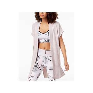 Calvin Klein Womens Performance Seamed Open-Front Cardigan Size L